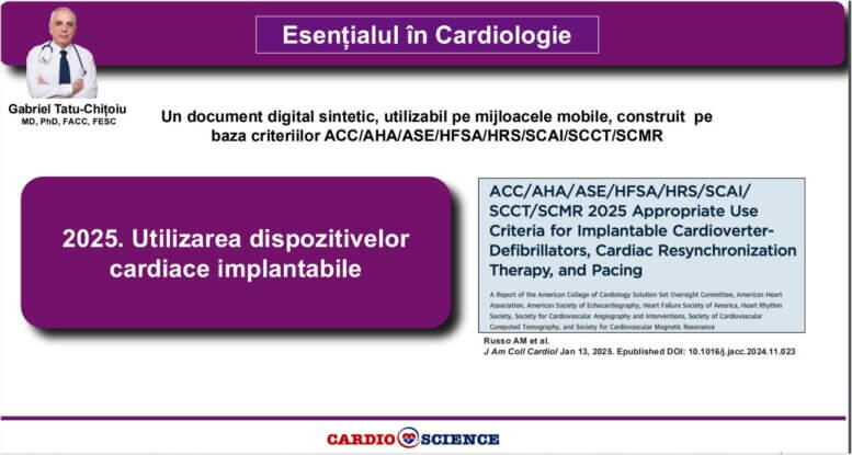 Ghid Sintetic 2025 Utilizarea Dispozitivelor Cardiace Implantabile – Recomandări practice bazate pe criteriile ACC/AHA – Sinteza PDF inteligent